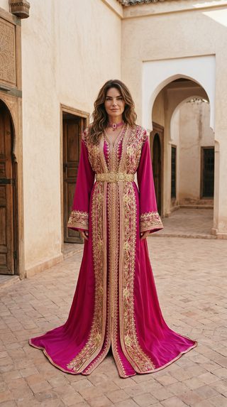 Handmade Luxury Moroccan Kimono Bqaftan