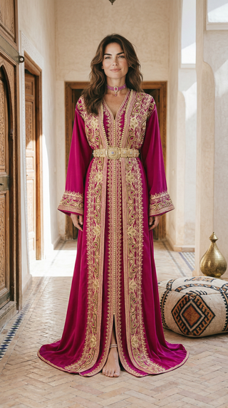 Handmade Luxury Moroccan Kimono Bqaftan