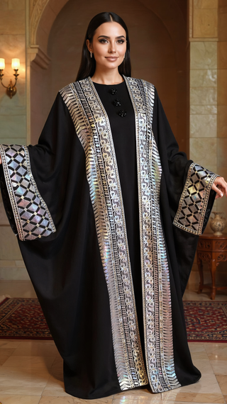 2-Piece Black Modern Abaya set by TALA JAZZY