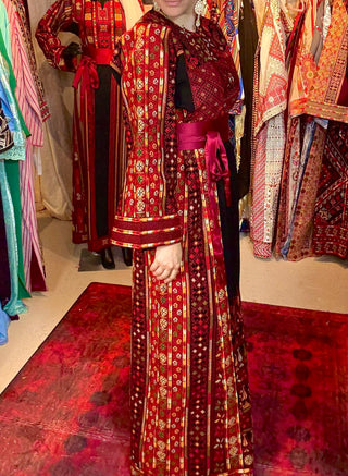 Traditional Black Palestinian Fallahi Thoub