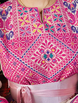 Pink Palestinian Fallahi Thoub