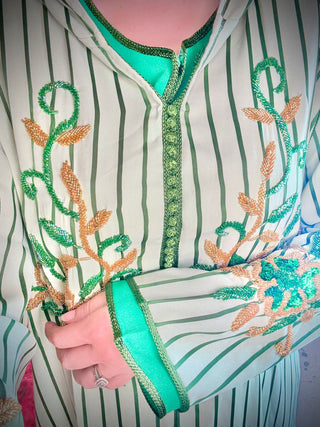 Authentic Handcrafted Stripes Kaftan