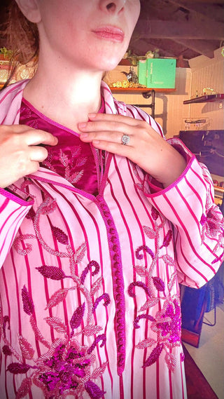 Authentic Handcrafted Stripes Kaftan