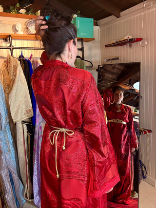 Luxury Moroccan Chifon Kaftan with Matching Accessories